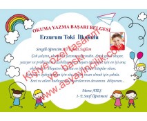 Okuma Yazma Başarı Belgesi